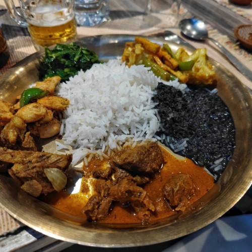 Un fantastico piatto di rice&curry a Kathmandu