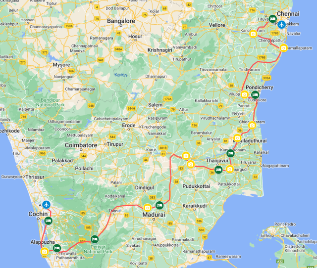 Tamil Nadu e Kerala , tra templi e natura