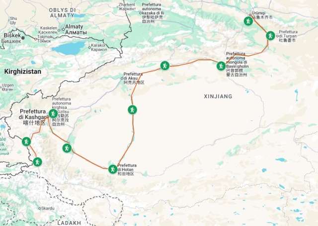 Xinjang dai deserti alle montagne della via della seta